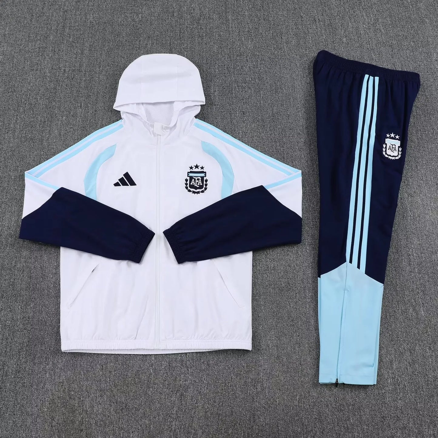 WHITE ARGENTINA HOODED TRACKSUIT