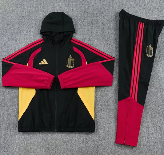 BLACK BELGIUM HOODED TRACKSUIT