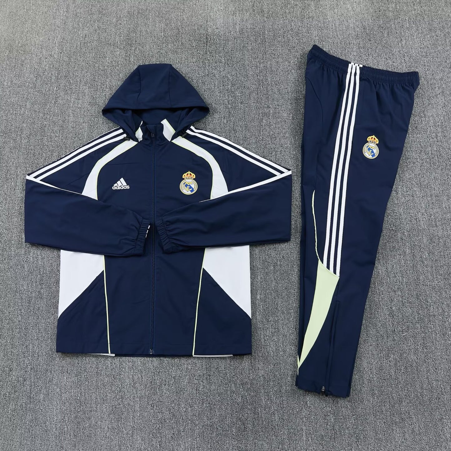 NAVY REAL MADRID HOODED TRACKSUIT