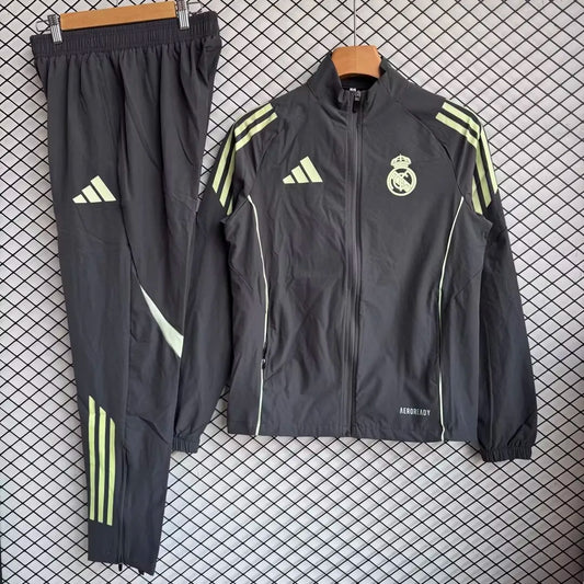 GREY REAL MADRID WINDBREAKER SET
