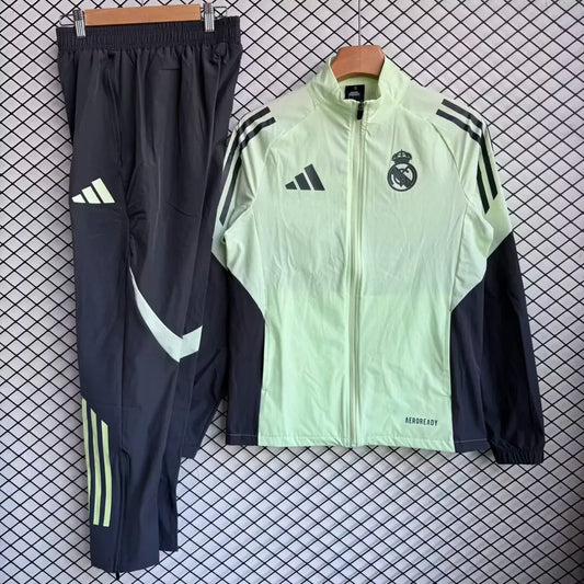 LIGHT GREEN REAL MADRID WINDBREAKER SET